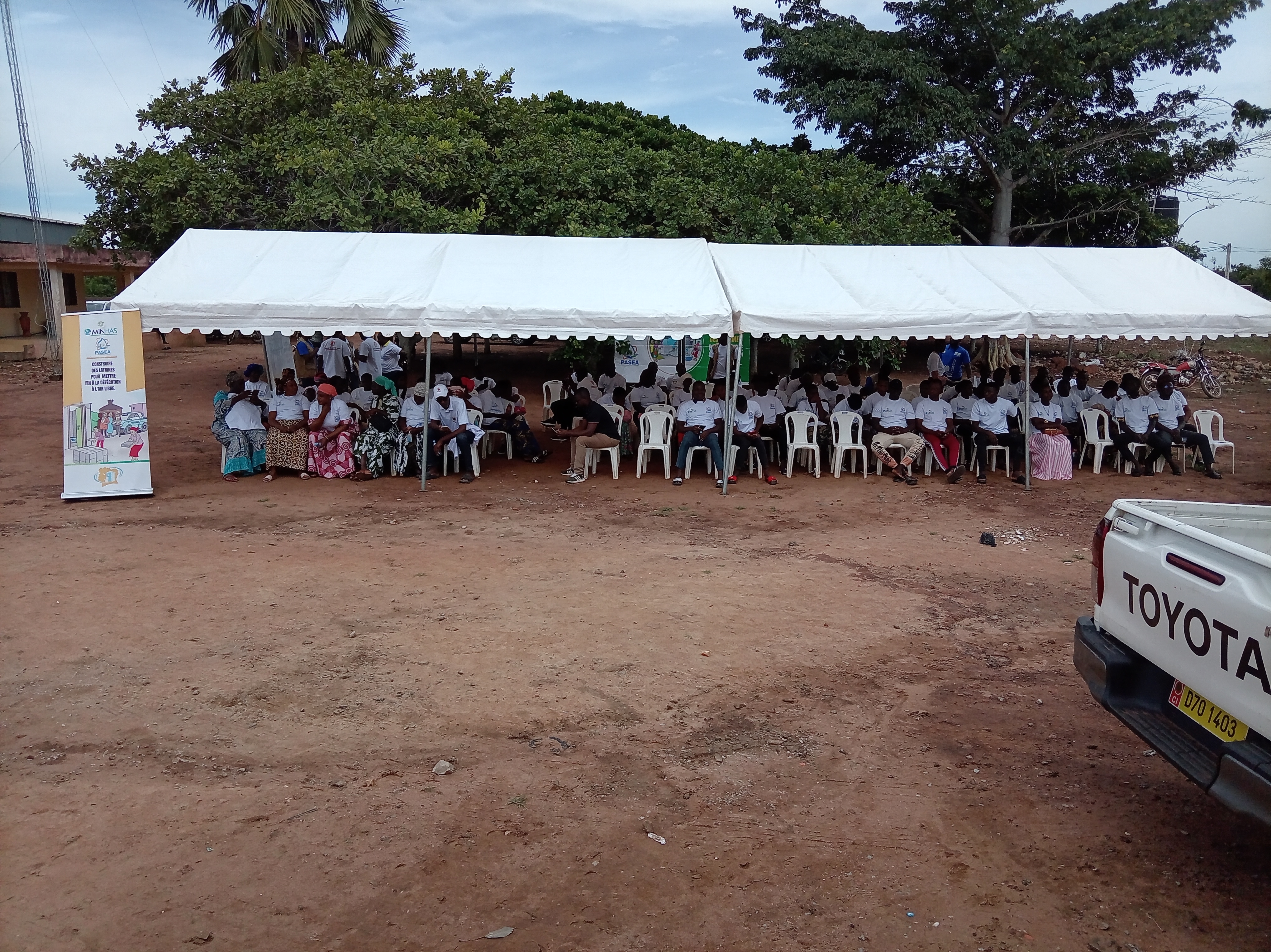 Cérémonie de lancement des activités du PASEA pour la construction de 5 000 latrines familiales pilotes dans la Région du Hambol.